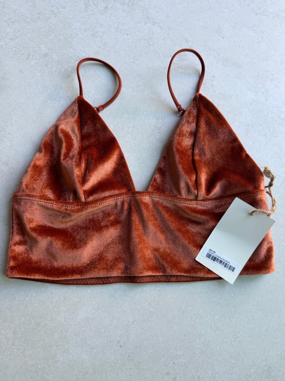 Velvet Bralette in Rust - Women Intimates